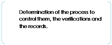 Parenth&egrave;ses: Determination of the process to control them, the verifications and the records. 